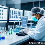 빌 게이츠 코로나19 대응 - A diverse group of scientists and healthcare professionals in a modern laboratory setting, collabora...