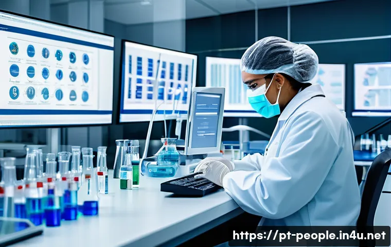 빌 게이츠 코로나19 대응 - A diverse group of scientists and healthcare professionals in a modern laboratory setting, collabora...